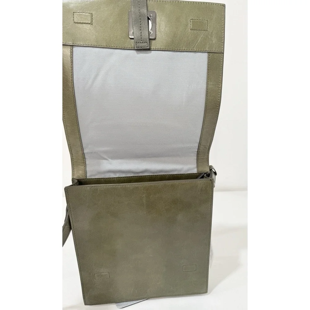 NWT HALSTON HERITAGE Olive Suede Messenger Bag